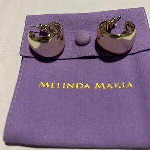 Melinda Maria Gold Hoop Earrings "She's So Smooth" Baby Hoops